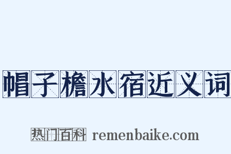 帽子檐水宿近义词是什么意思的图片